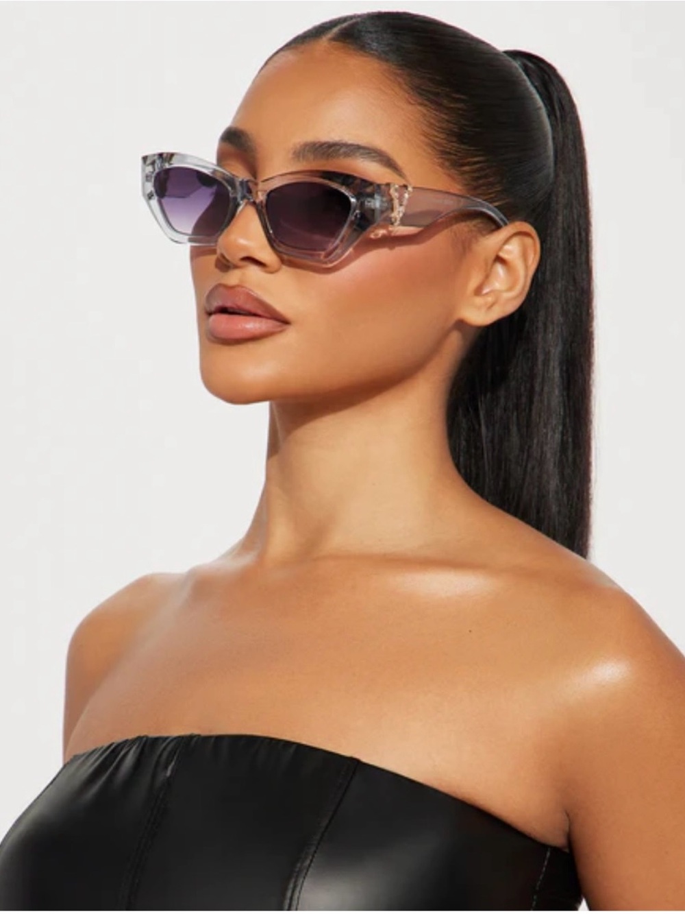 Grey Cat-Eye Sunglasses